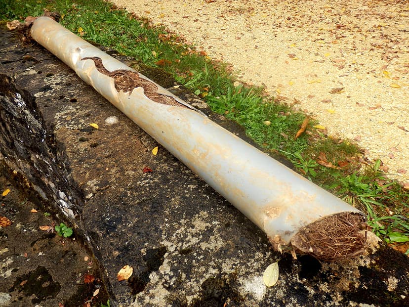 cracked sewer pipe in need of repair or replacement in tyler, tx