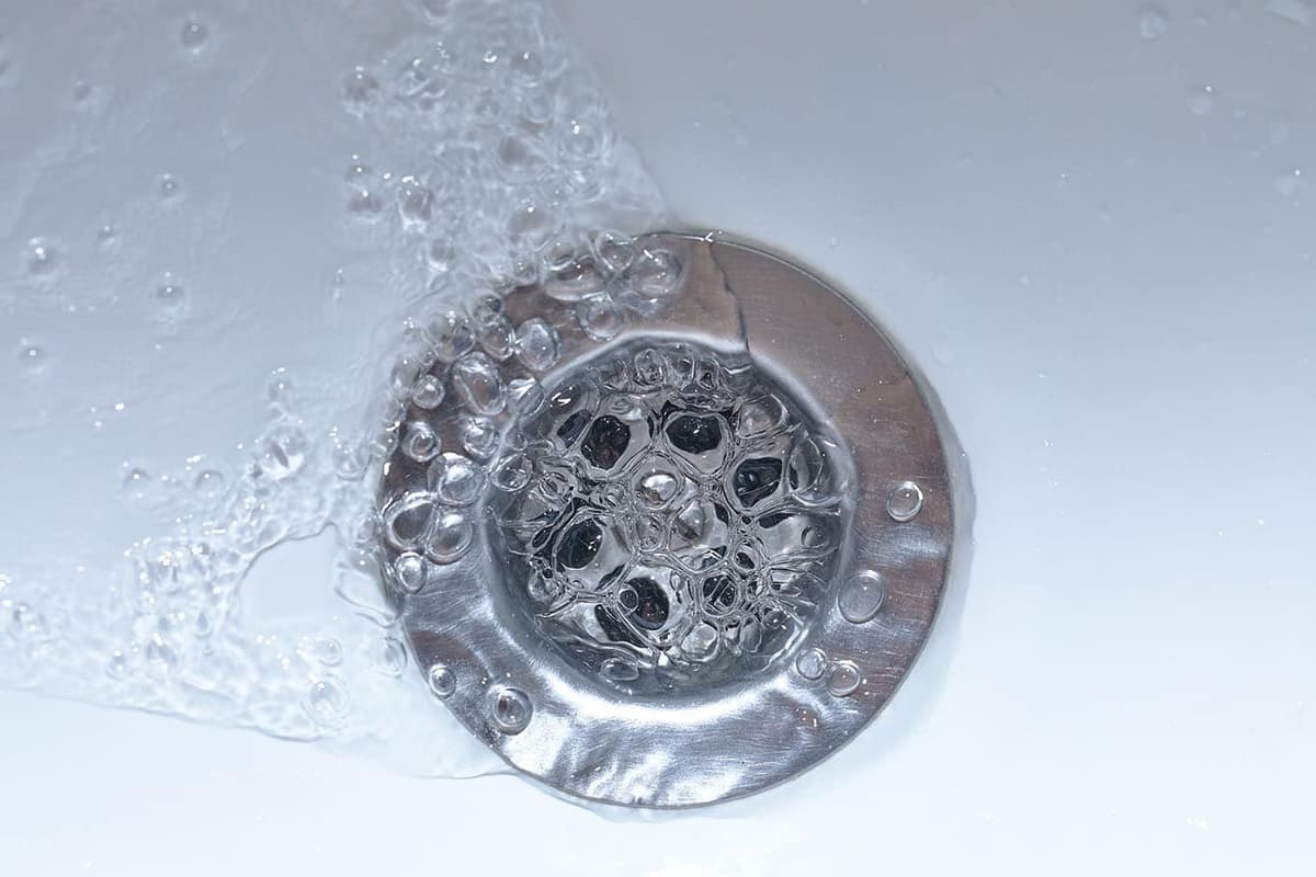 water going down a gurgling drain