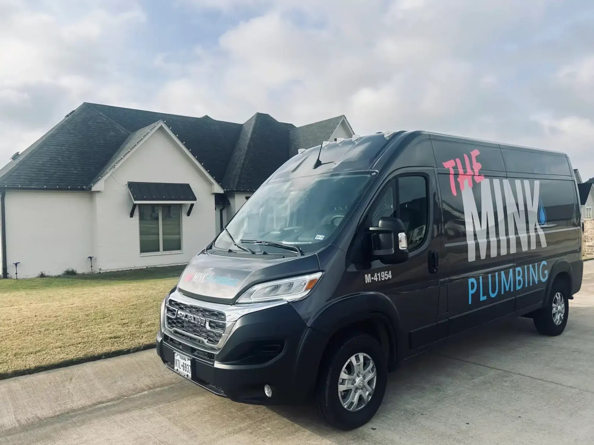 The Mink Plumbing truck