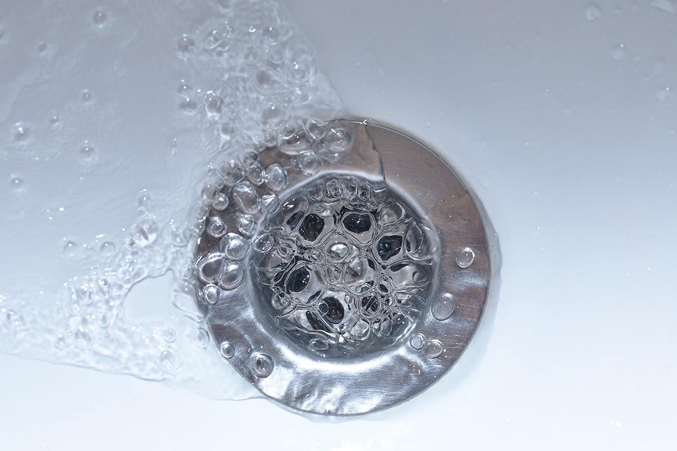 water going down a gurgling drain