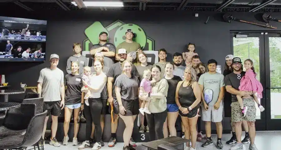 team at pickleball tournament