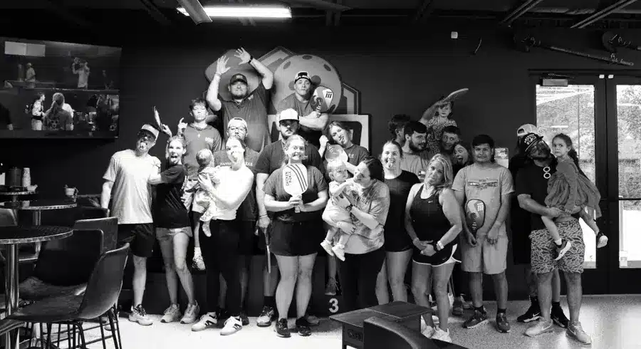 team at pickleball tournament