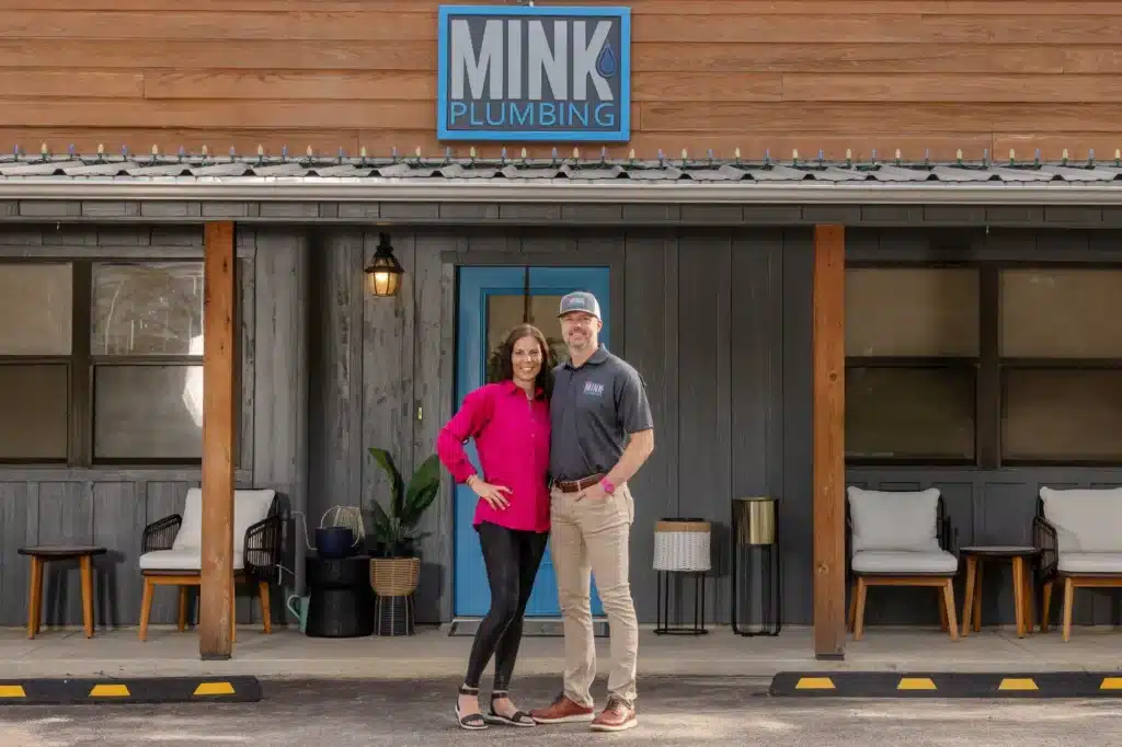 Amber and Glenn, owners of The Mink Plumbing